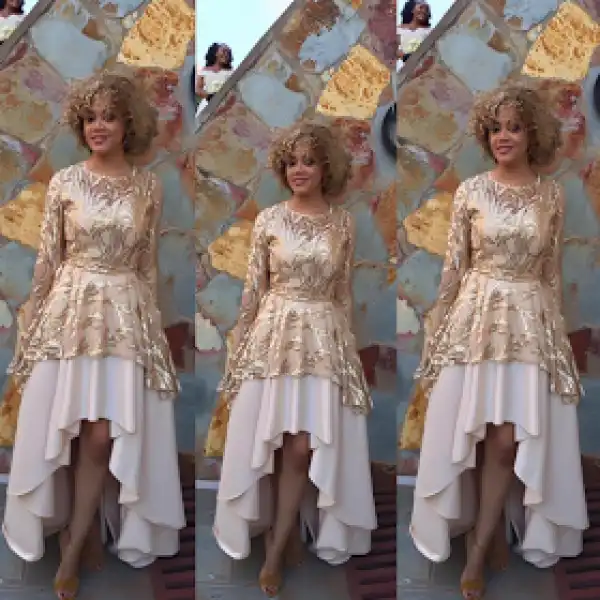 Nadia Buari pretty in Gold
